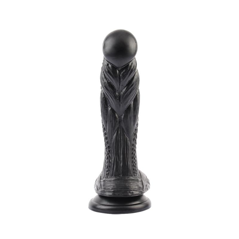 tekstūruotas dildo su siurbtuku intensyviam malonumui