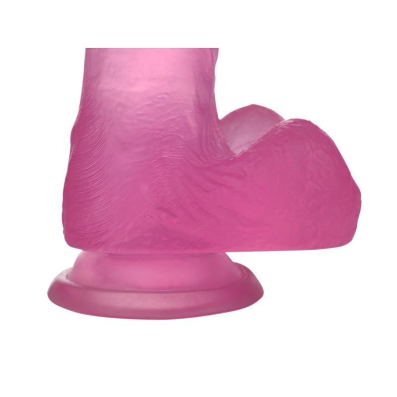 Tikroviškas dildo su siurbtuku ir gyslomis tekstūra