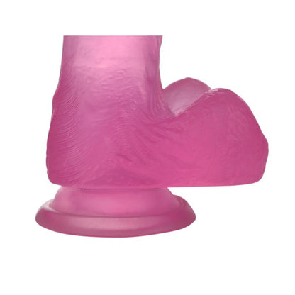 Tikroviškas dildo su siurbtuku ir gyslomis tekstūra
