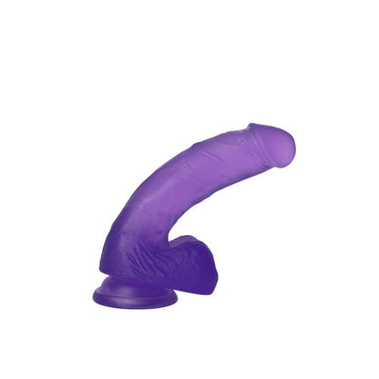 Tikroviškas dildo su siurbtuku ir gysluotu korpusu