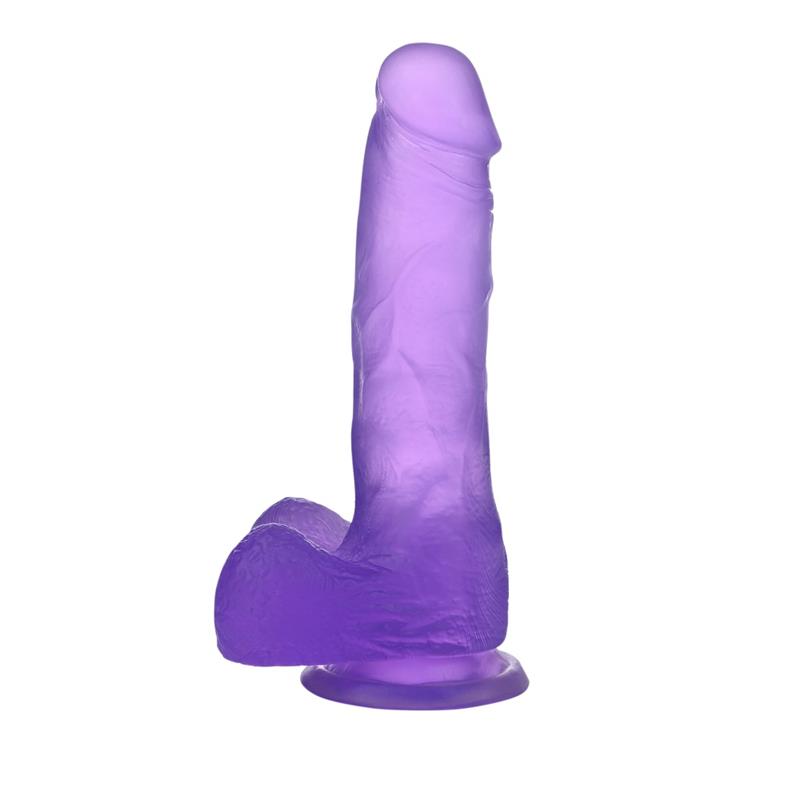 Tikroviškas dildo su siurbtuku ir gysluotu korpusu