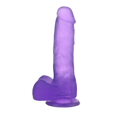 Tikroviškas dildo su siurbtuku ir gysluotu korpusu