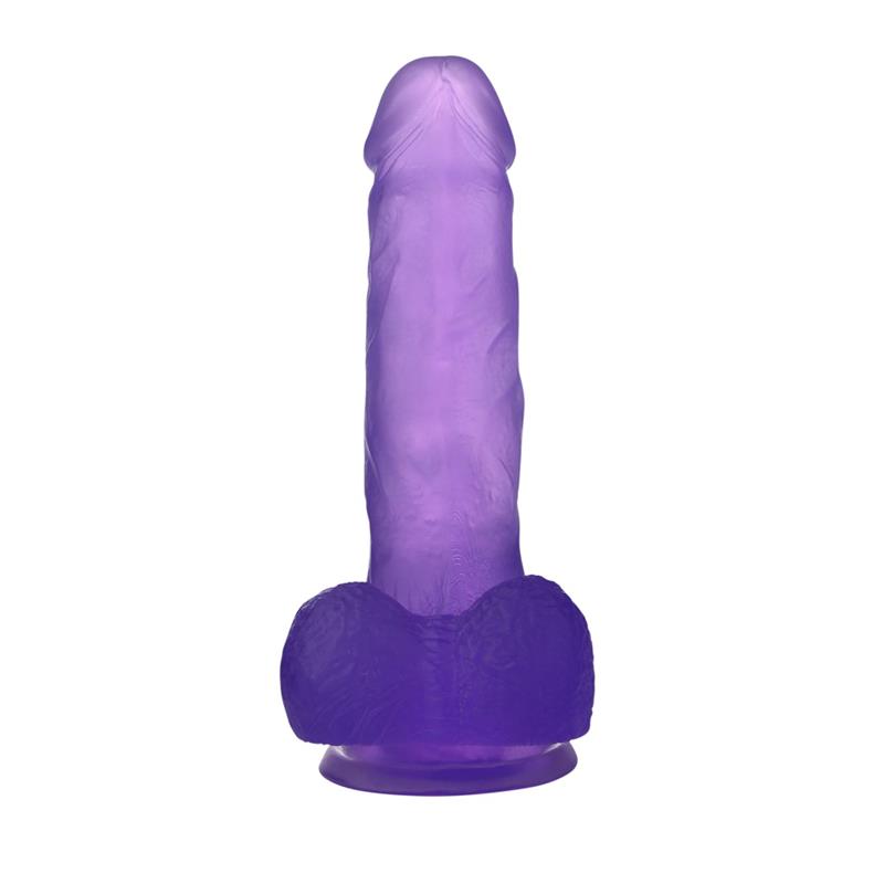Tikroviškas dildo su siurbtuku ir gysluotu korpusu