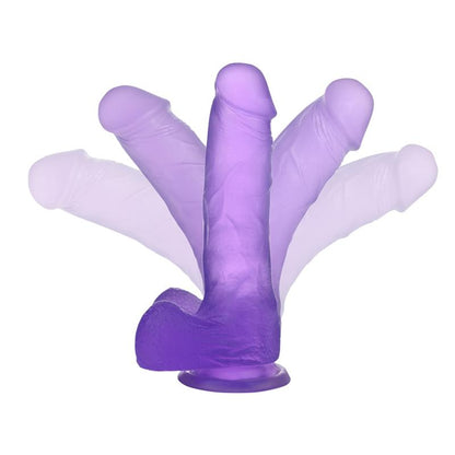 Tikroviškas dildo su siurbtuku ir gysluotu korpusu