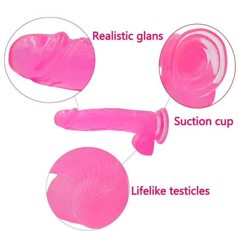 Tikroviškas dildo su siurbtuku ir gyslų tekstūra