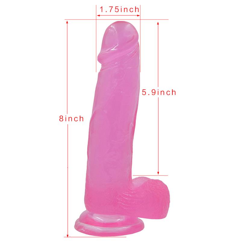 Tikroviškas dildo su siurbtuku ir gyslų tekstūra