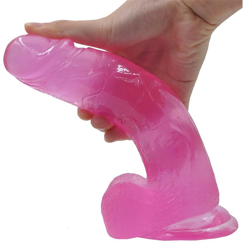 Tikroviškas dildo su siurbtuku ir gyslų tekstūra