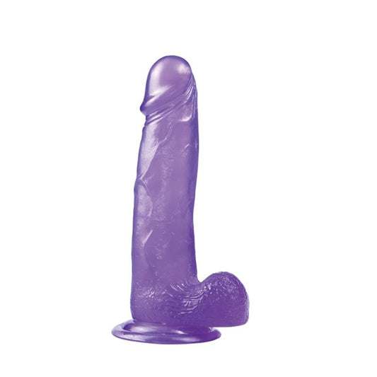 Dildo su siurbtuko pagrindu ir natūralia tekstūra