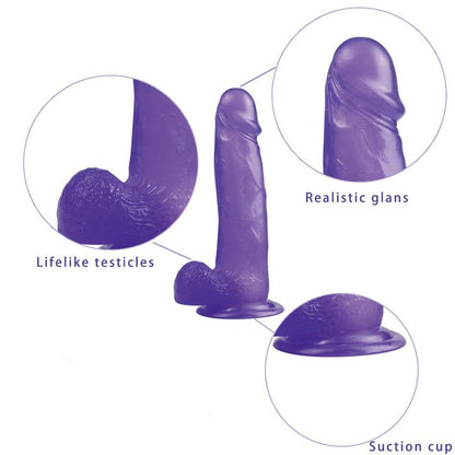 Dildo su siurbtuko pagrindu ir natūralia tekstūra