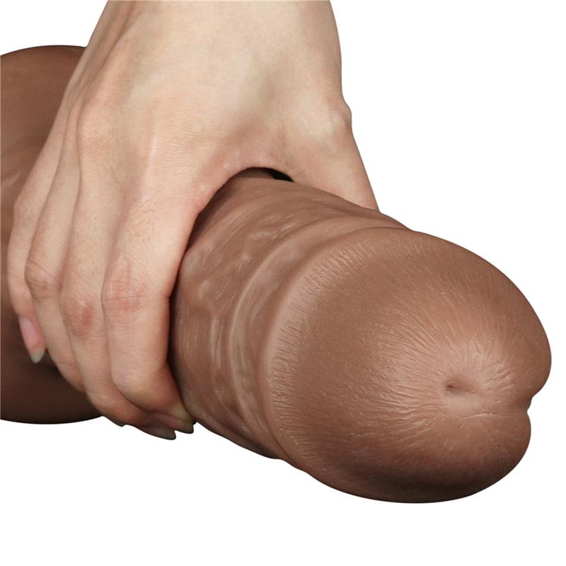 Didelis dildo su siurbtuku ir tekstūra