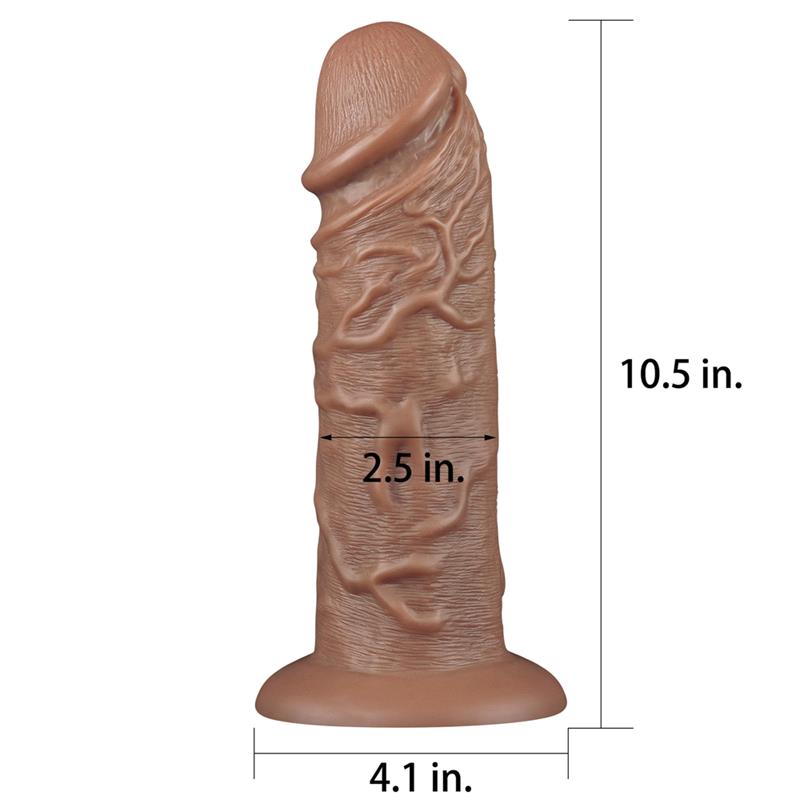 Didelis dildo su siurbtuku ir tekstūra