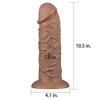 Didelis dildo su siurbtuku ir tekstūra