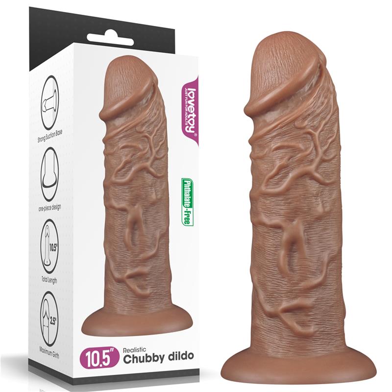 Didelis dildo su siurbtuku ir tekstūra