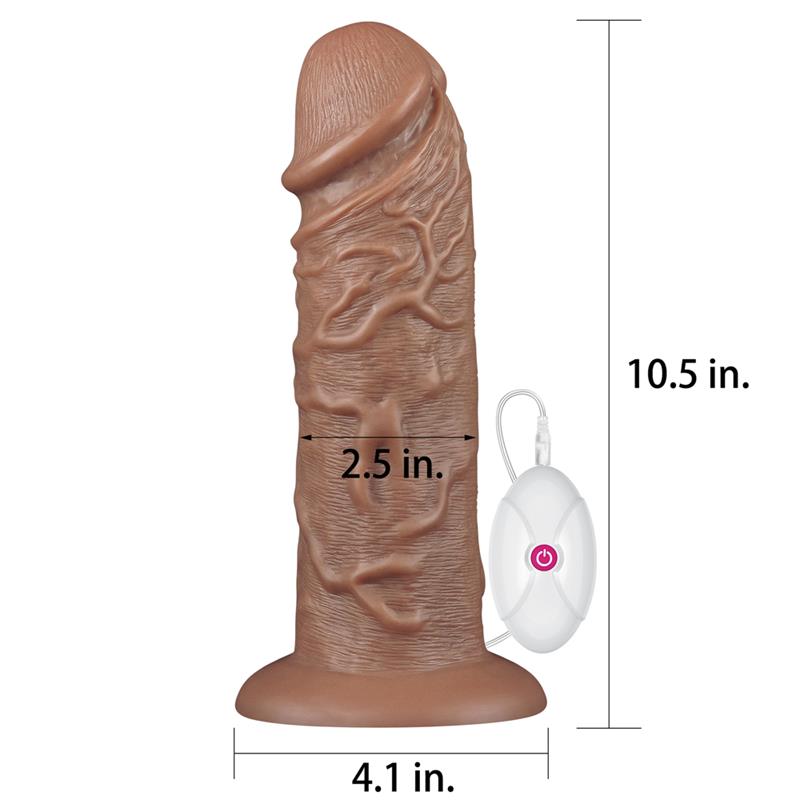 Didelis dildo su siurbtuku ir galingomis vibracijomis