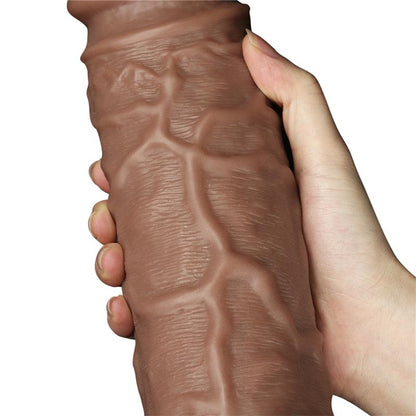 Didelis dildo su siurbtuku ir galingomis vibracijomis