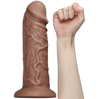 Didelis dildo su siurbtuku ir galingomis vibracijomis