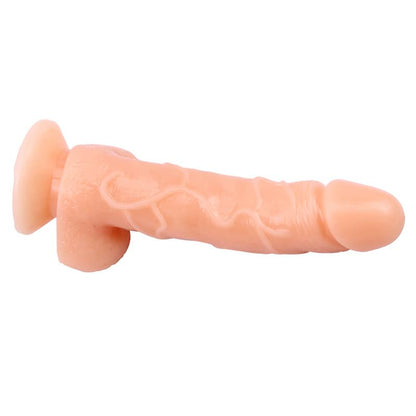 Lankstus dildo su siurbtuku ir T-Skin paviršiumi