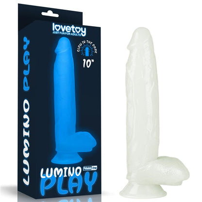 Dildo su mėlynos šviesos efektu ir tikroviška tekstūra