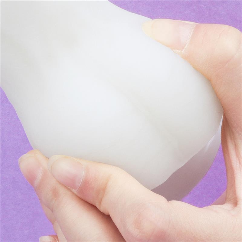 Švytintis dildo su ergonomiška tekstūra