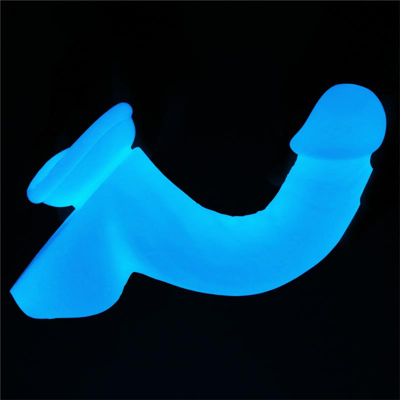 Dildo su šviesa ir siurbtuku