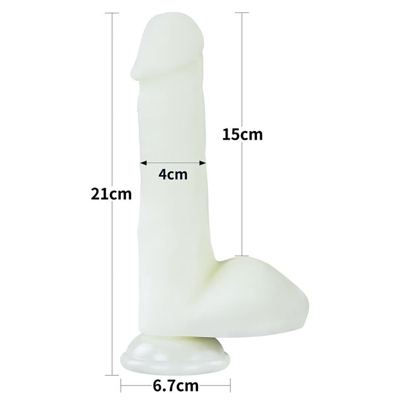 Dildo su šviesa ir siurbtuku
