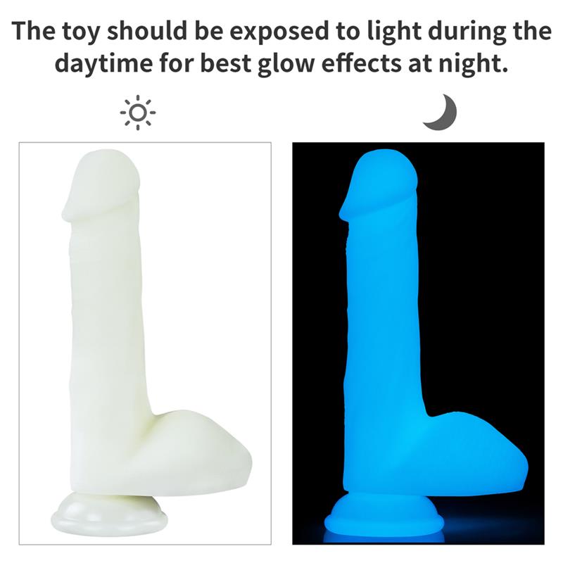 Dildo su šviesa ir siurbtuku