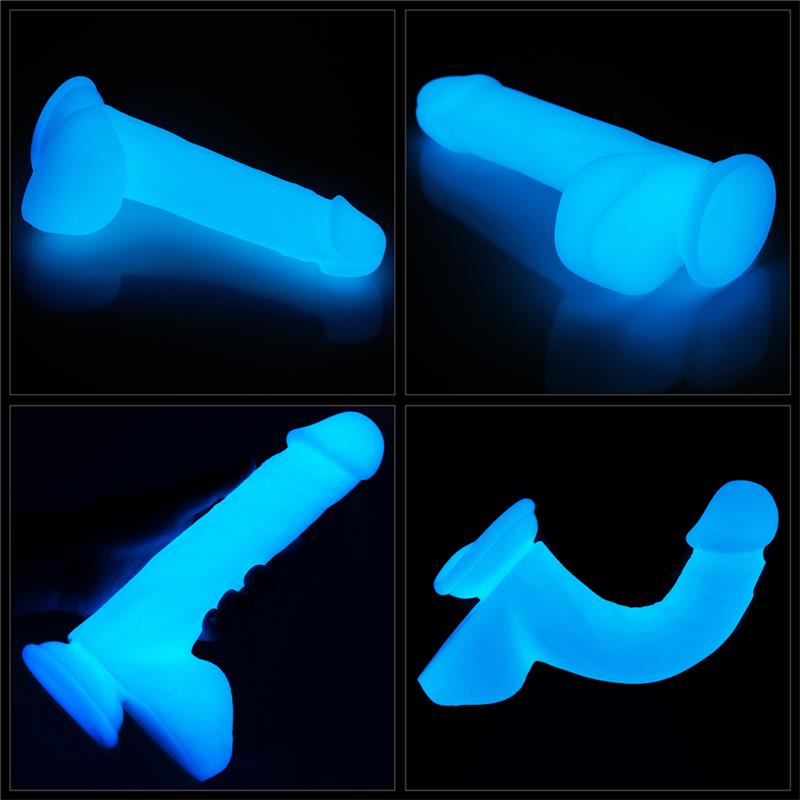 Dildo su šviesa ir siurbtuku