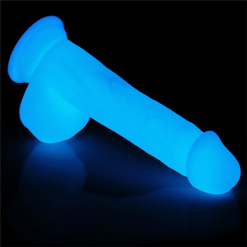 Dildo su šviesa ir siurbtuku