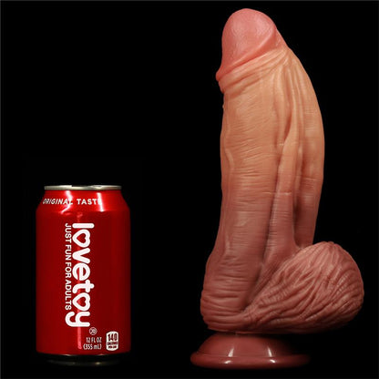 Tikroviškas dildo su siurbtuku ir karališku dydžiu