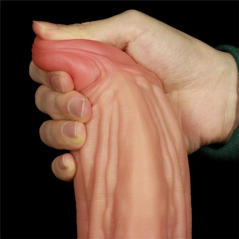 Tikroviškas dildo su siurbtuku ir karališku dydžiu