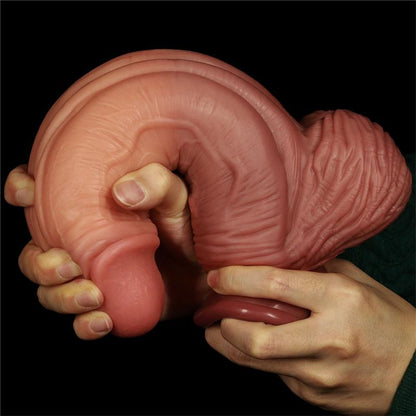 Tikroviškas dildo su siurbtuku ir karališku dydžiu