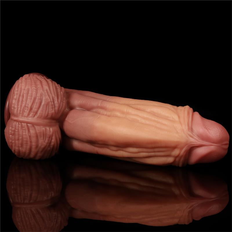 Tikroviškas dildo su siurbtuku ir karališku dydžiu