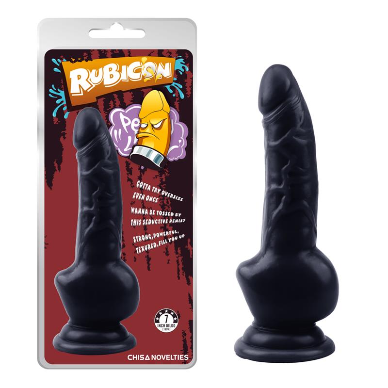 Tikroviškas dildo su siurbtuku ir ergonomišku dizainu