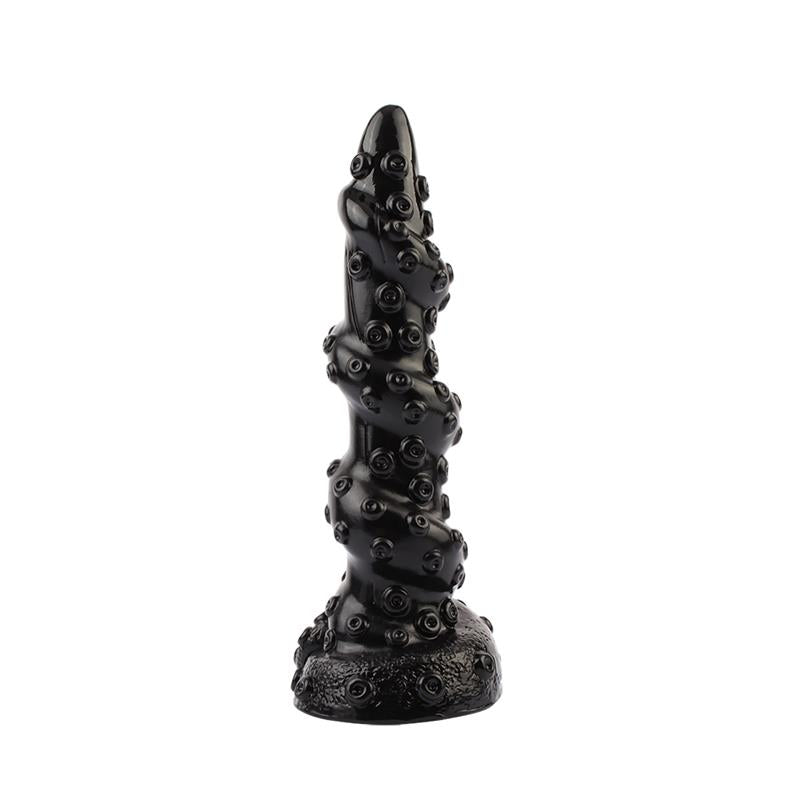 Tekstūruotas dildo su siurbtuku ir ergonomiška forma