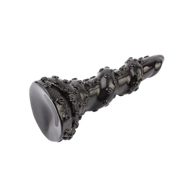 Tekstūruotas dildo su siurbtuku ir ergonomiška forma
