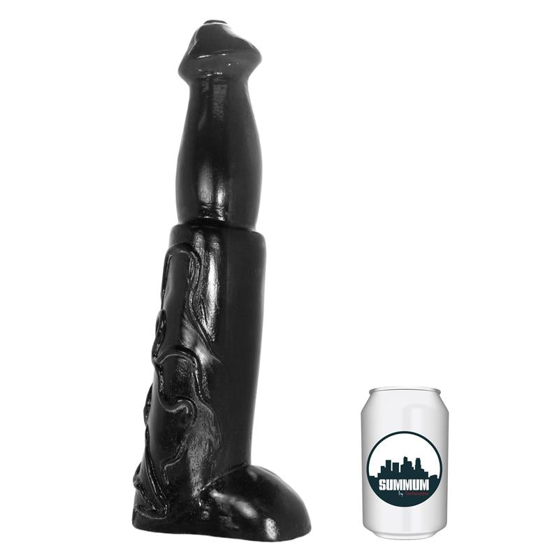 Dildo su apvaliu galu ir išraiškingu profiliu