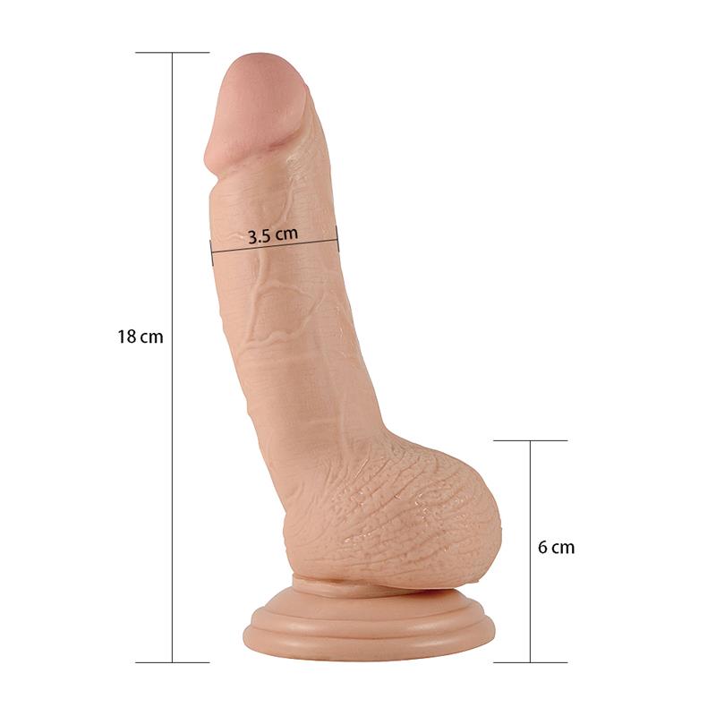 Dildo su siurbtuku ir tikroviška tekstūra