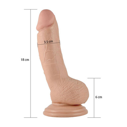 Dildo su siurbtuku ir tikroviška tekstūra
