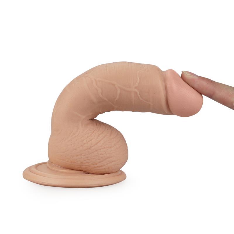 Dildo su siurbtuku ir tikroviška tekstūra