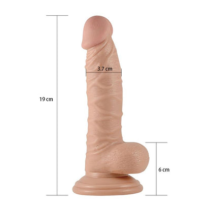 Ilgas dildo su siurbtuku ir realistiška tekstūra