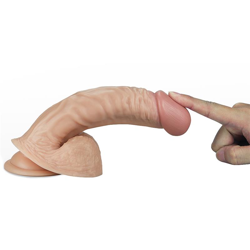 Dildo su siurbtuku ir tikroviška tekstūra