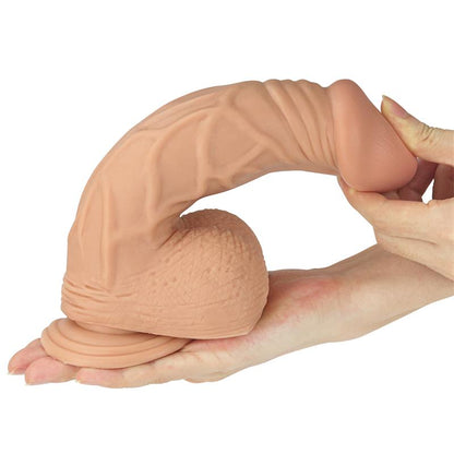 Tikroviškas dildo su siurbtuku ir ilgiu