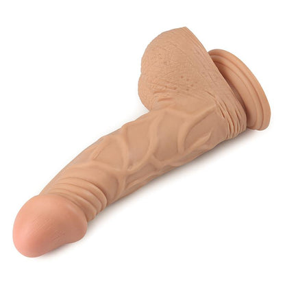 Tikroviškas dildo su siurbtuku ir ilgiu