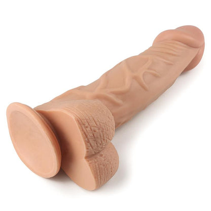 Tikroviškas dildo su siurbtuku ir ilgiu