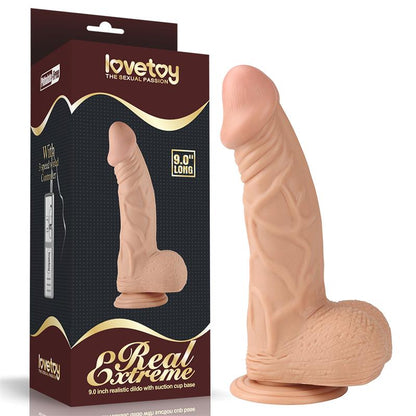 Tikroviškas dildo su siurbtuku ir ilgiu
