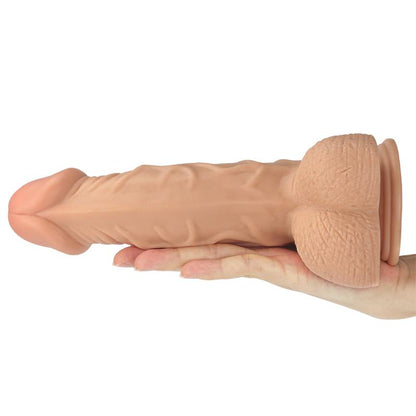 Tikroviškas dildo su siurbtuku ir ilgiu