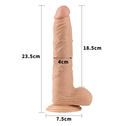 Tikroviškas dildo su siurbtuku ir lankstumu
