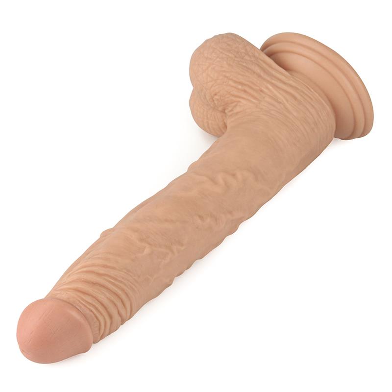Tikroviškas dildo su siurbtuku ir lankstumu