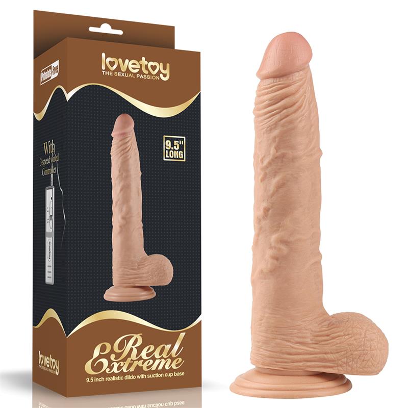 Tikroviškas dildo su siurbtuku ir lankstumu