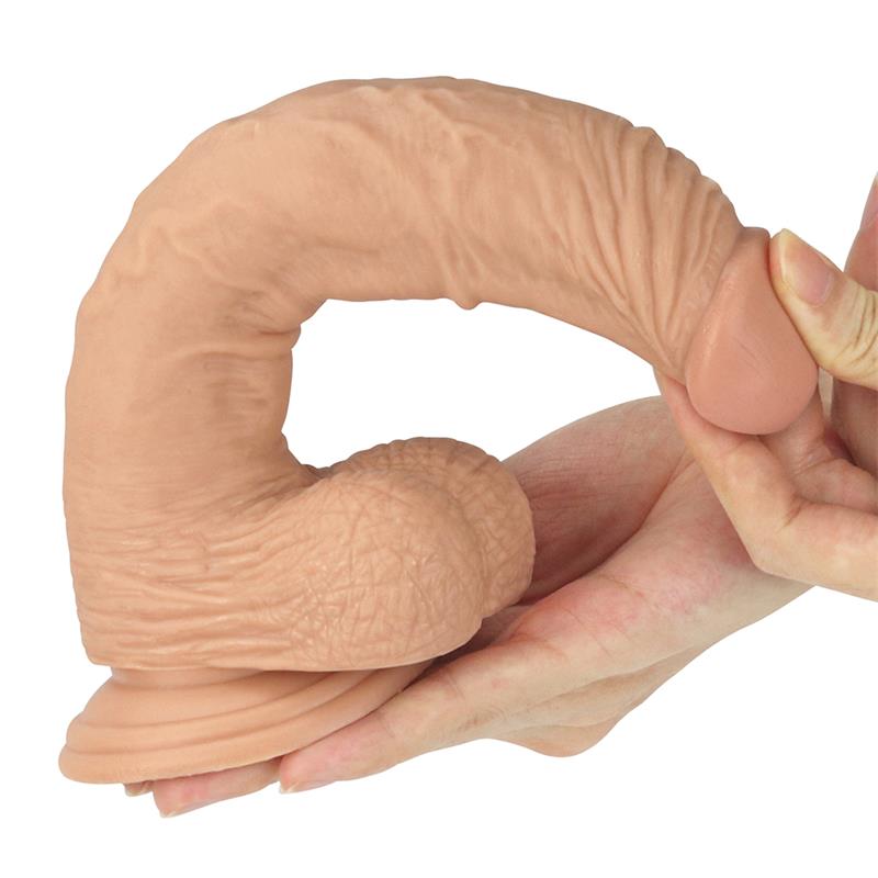 Tikroviškas dildo su siurbtuku ir lankstumu